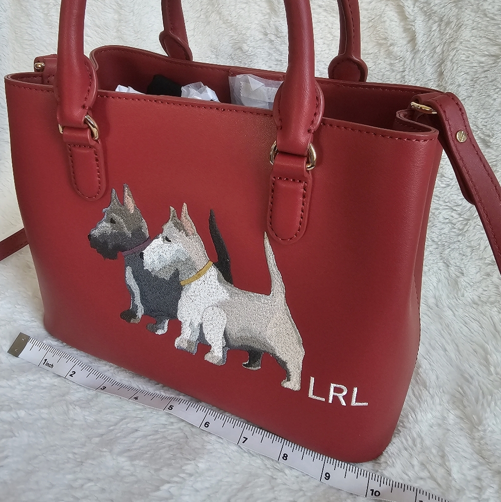 Ralph Lauren Holiday Dog Mini Satchel